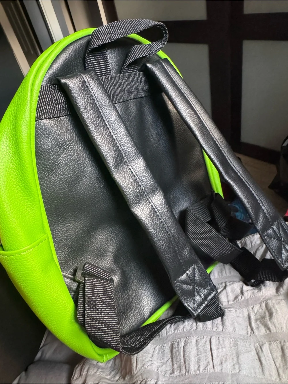 Minecraf Lime Green Pixel-Front Kids Backpack - Unbranded